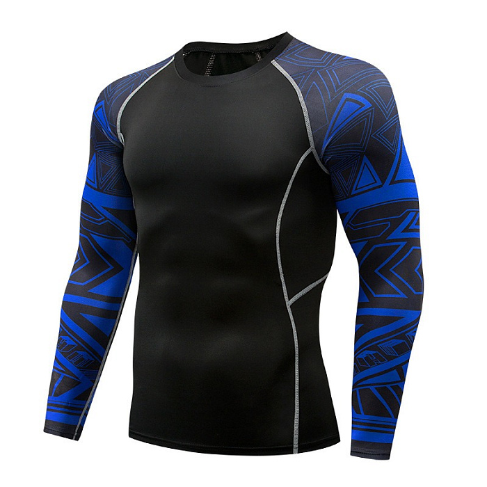 Рашгард Puncher Black L\S Blue Line 
