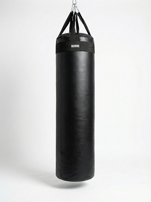 Мешок боксёрский цилиндрический 170х40 см (тент ПВХ) вставка гильза ППУ + подвесное (стропы, карабин