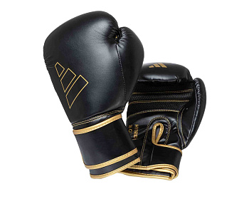 adiH80 Перчатки боксерские Hybrid 80 черно-золотые