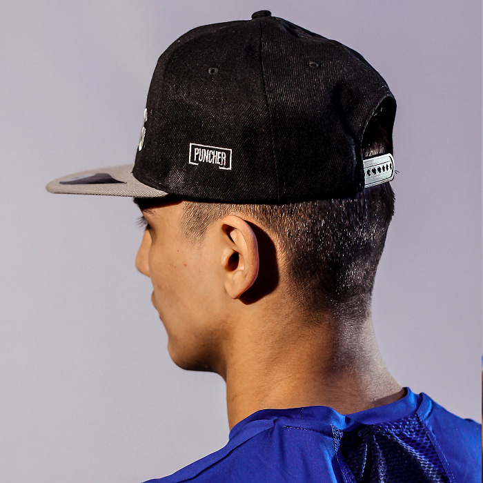 Бейсболка  TATARSTAN BOXING, 6 клиньев черно-серая