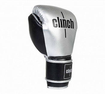 C141 Перчатки боксерские Clinch Punch 2.0 серебристо-черные