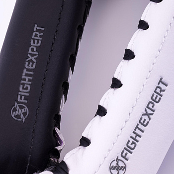 Тренировочные боксерские ракетки FIGHTEXPERT Coach (кожа Vegan100% , , черный/белый, ,) 