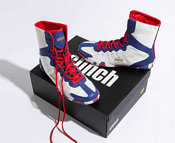 C421 Боксерки Clinch Speed Pro Russian Team бело-сине-красные