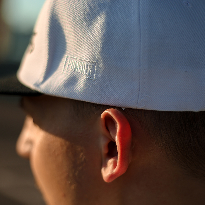 Бейсболка BJJ бело-черная