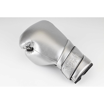 Перчатки для бокса FLAMMA Inferno (инженерная кожа, платина/черный)