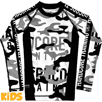 Детский рашгард Hardcore Training Camo 2.1 LS Grey