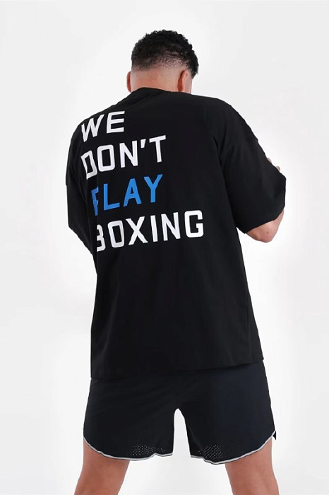 Футболка We Don't Play Boxing Черный Голубой