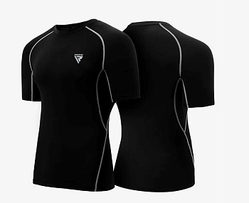 Рашгард с коротким рукавом RDX X5 ЧЕРНЫЙ (уцененный товар) L