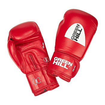 BGS-1213IBA Боксерские перчатки Super Star одобренные IBA красные