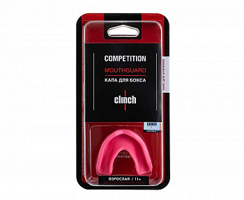 C511 Капа одночелюстная Clinch Competition Single Layer Mouthguard розовая (размер Junior)