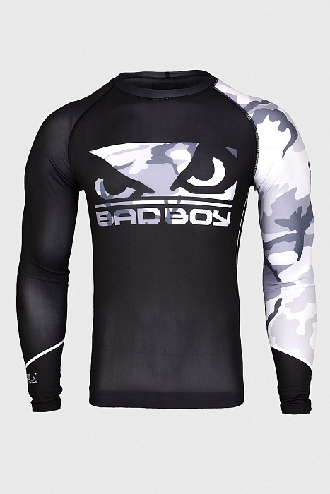 Рашгард Bad Boy Soldier черный/серый камуфляж