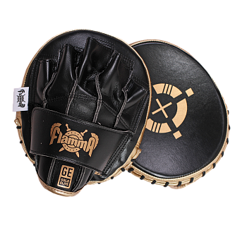 Тренерские профессиональные тактические лапы FLAMMA Gold Elite (инженерная кожа, Черный,19*17*3см)