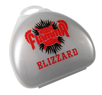 Защита рта (капа) FLAMMA - BLIZZARD MONSTER с футляром (гель+резина, детский , Черный/белый)