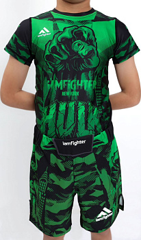 Спортивный комплект 2в1  детский iamfighter черн-зелен