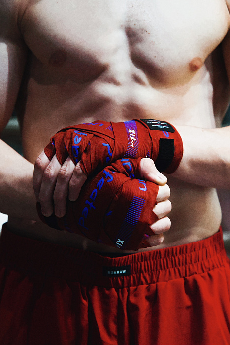 C240 Бинты боксерские Clinch Boxing Hand Wrap Undefeated бордовые