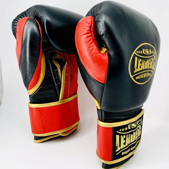 Спаринговочные перчатки Elite Soft Gloves (Black Red Gold)