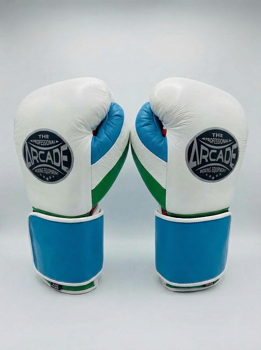 Спаринговочные перчатки Arcade White Blue Green