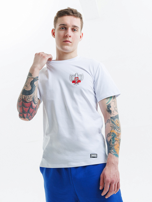 Комплект Футболка+Шорты ФБ России (бел., син.)