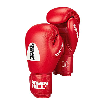 BGS-1213IBA Боксерские перчатки Super Star одобренные IBA красные