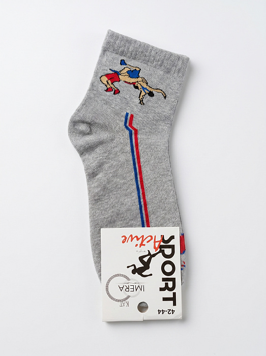 ISS0201 IMERA WRESTLING5 носки муж. серый