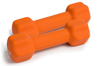 Гантели неопреновые (комплект 2 штуки) оранжевый