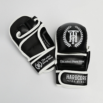 Гибридные перчатки Hardcore Training Base PU Black (L/XL)