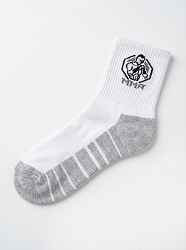 ISL0160 Имера "MMA" Спортивные Мужские носки бел. серые