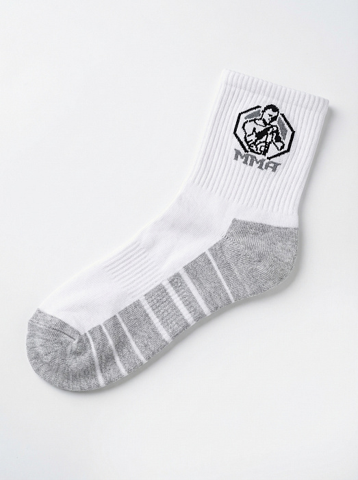 ISL0160 Имера "MMA" Спортивные Мужские носки бел. серые