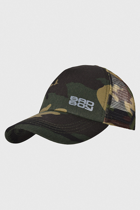 Бейсболка/Кепка Bad Boy зеленый камуфляж