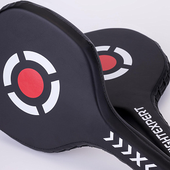 Лапы-ракетки FIGHTEXPERT “TARGET” (полиуретан, Черный) 