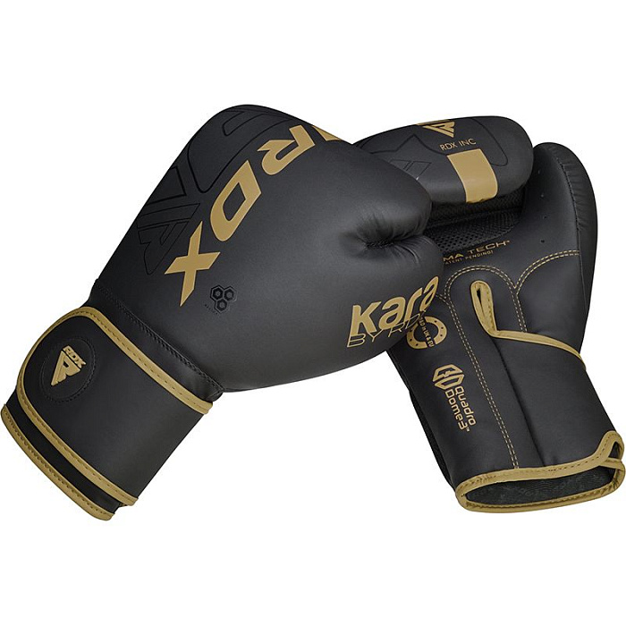 Боксёрские перчатки RDX F6 Kara Black Golden
