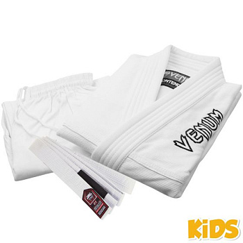 Кимоно для бжж Venum Contender Kids White с поясом