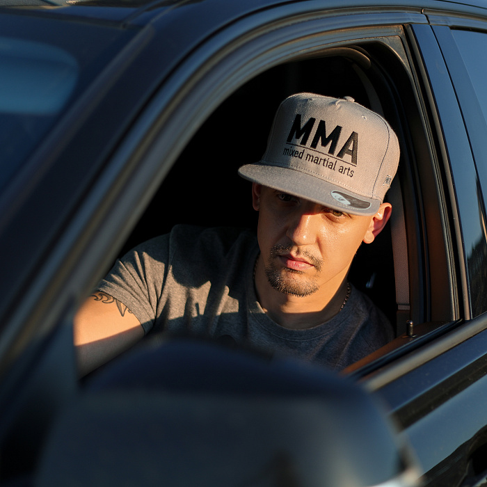 Бейсболка MMA серая