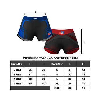 Шорты NEW ARMOR СОЮЗ ММА детские синий