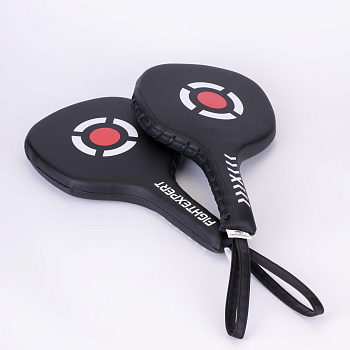 Лапы-ракетки FIGHTEXPERT “TARGET” (полиуретан, Черный) 