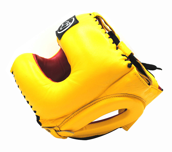 31-31 YL Kiboshu Шлем с бампером ЭЛИТА-Желтый-Кожа 