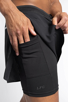 ШОРТЫ TUNERO 2 В 1 BOXRAW черный