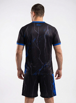 Тренировочный костюм Rage Wrestling (футболка+шорты) черно-синий