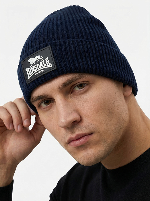 Шапка Lonsdale Pinmore тёмно-синяя.