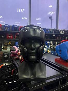 HG18 PRO Шлем тренировочный верх-шнуровка. Кожа. Цвет: Черный