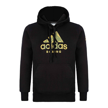 adiCLHD20B-K Толстовка с капюшоном (Худи) детская Hoody Badge of Sport Boxing Kids черно-золотая