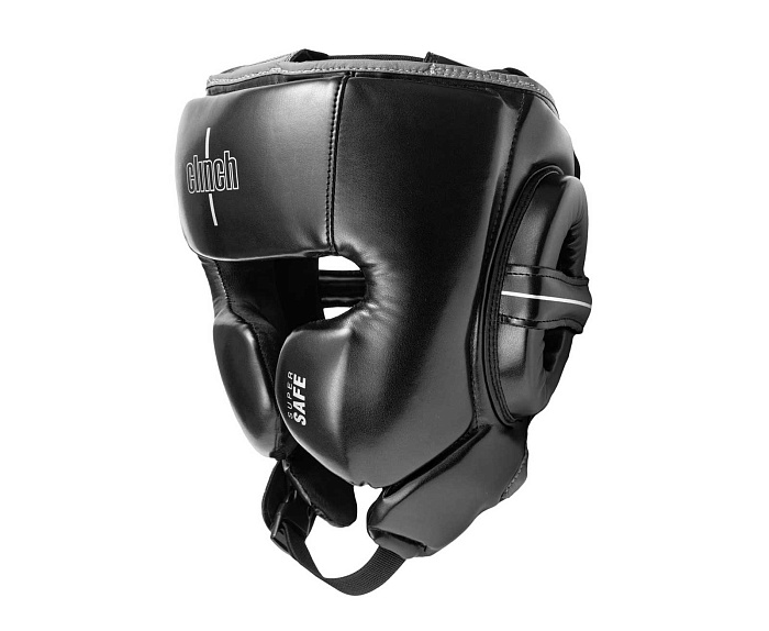 C226 Шлем боксерский Clinch Contender черно-серый