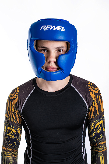 Шлем трен. винил Цветной синий