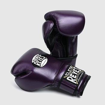 Перчатки боксерские тренировочные на липучках CLETO REYES CE600 фиолетовые , кожа