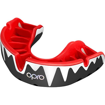 Боксерская капа Opro Platinum Level Black/White/Red