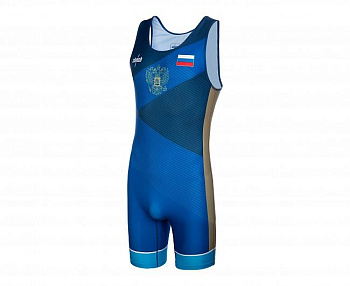 C223 Трико борцовское Clinch Competition синее