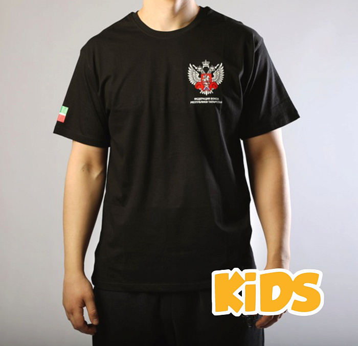 Футболка ФБ РТ 2.0 черная детская хб