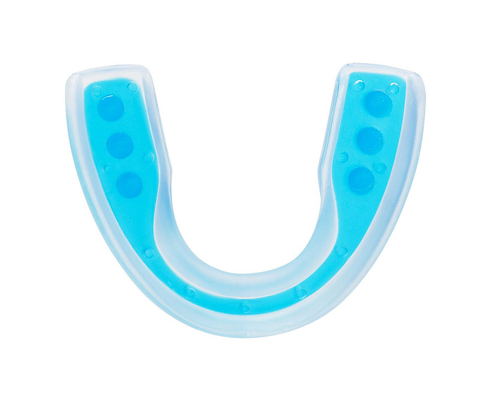 adiBP092 Капа одночелюстная Single Mouth Guard Dual Density прозрачно-синяя (размер Junior)