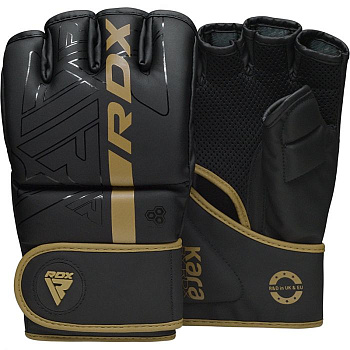 Перчатки тренировочные RDX Grappling F6 черн/золот.мат.