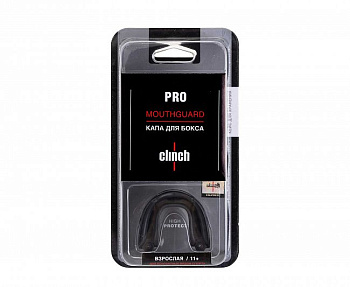 C515 Капа одночелюстная Clinch Pro Triple Layer Mouthguard черно-серая (размер Junior)